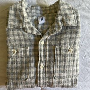 Boy’s Kids GAP Plaid Flannel Button Down Shirt Size M